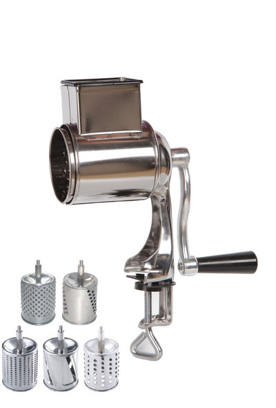 Rotary Grater Food Mills Diódaráló 5 dobos pengével sajtreszeléshez és diódaráláshoz Zöldségdaráló Gyümölcsszeletelő