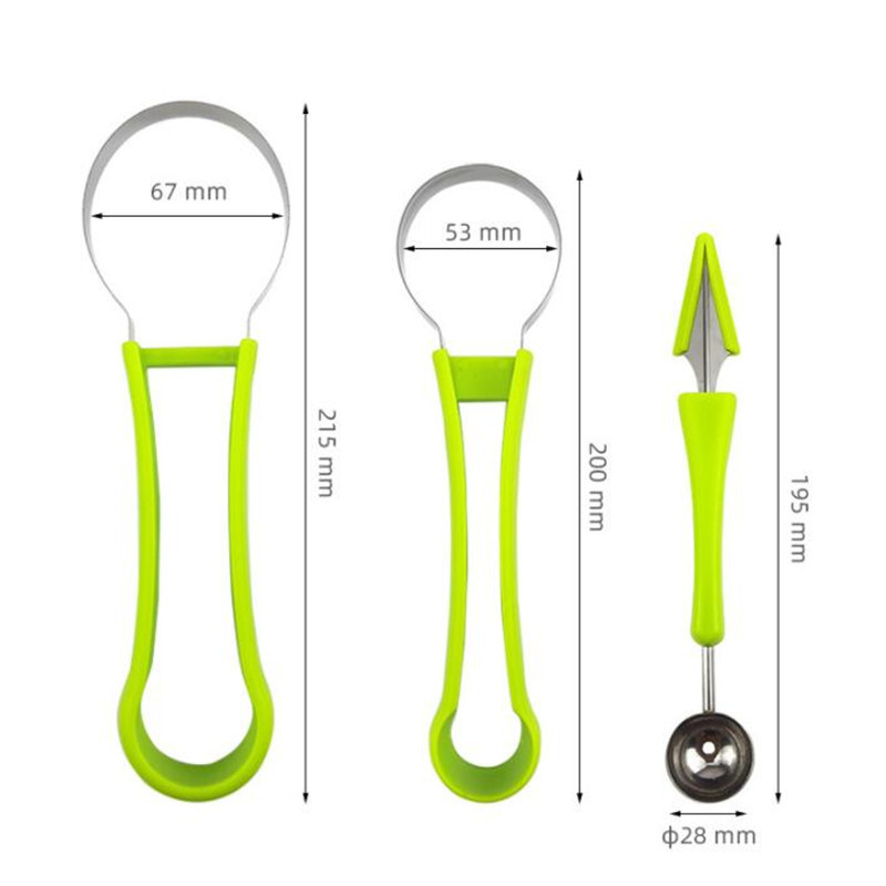 4 viename arbūzų pjaustyklės pjaustytuvas Kastuvas vaisių drožyba peilis pjaustyklė Vaisių lėkštė Vaisių kasimo minkštimo separatorius Virtuvės prietaisai Prieigai