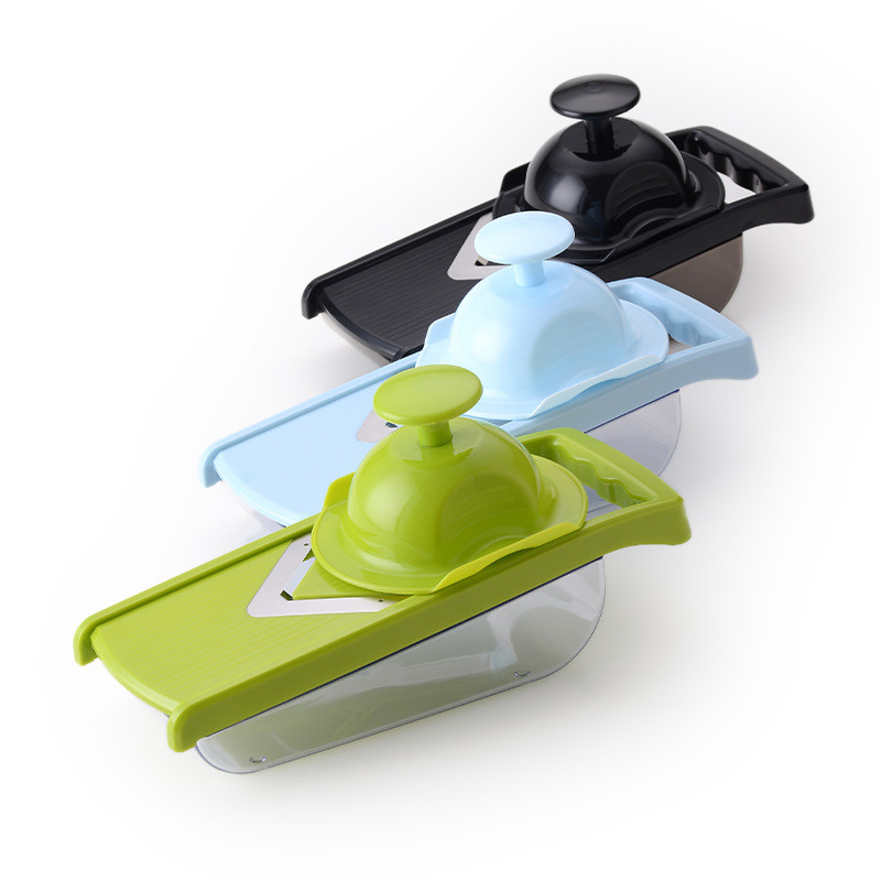 Daržovių pjaustyklės rankinis daugiafunkcinis vaisių pjaustyklės trintuvas, nutekėjimo krepšelio pjaustyklės Įtaisas, reguliuojamas virtuvės priedai