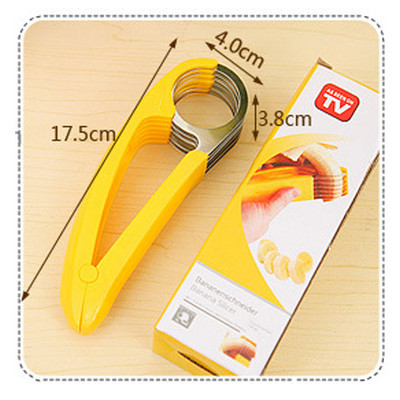 Tăiător de banane, fructe, legume, cârnați, tăietor de banane din oțel inoxidabil, unelte pentru salate, unelte pentru gătit, accesorii pentru bucătărie