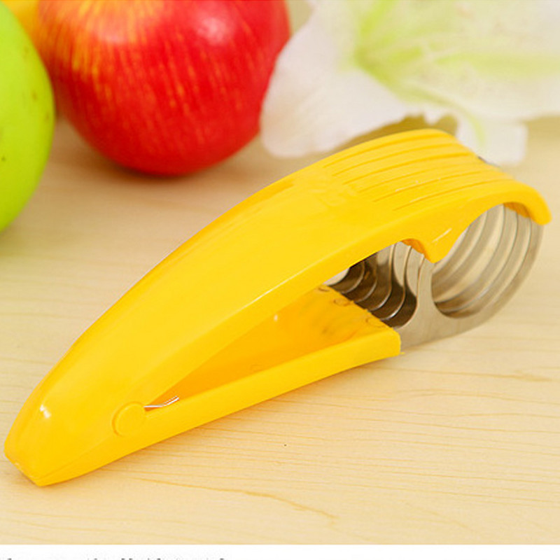 Tăiător de banane, fructe, legume, cârnați, tăietor de banane din oțel inoxidabil, unelte pentru salate, unelte pentru gătit, accesorii pentru bucătărie