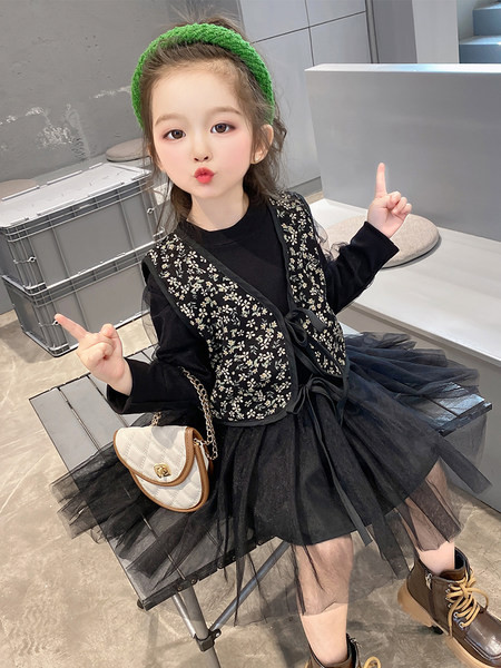 Set de rochii pentru fete din tul cu imprimeu