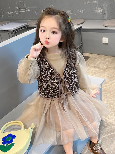 Set de rochii pentru fete din tul cu imprimeu