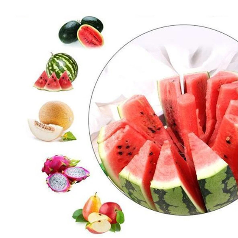 Köögi arbuusi viilutaja loominguline melonilõikuri nuga 410 roostevabast terasest puuviljalõikamismasin praktilised tööriistad dropshipping
