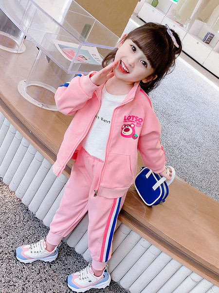 Set sport din doua piese de toamna pentru copii pentru fete