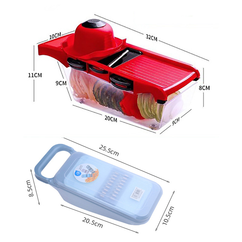 Daržovių pjaustyklė daržovių pjaustyklėms Bulvių skustukas Daugiafunkcis morkų vaisius 6 viename Įtaisai Virtuvės reikmenys Rinkinys Įrankiai