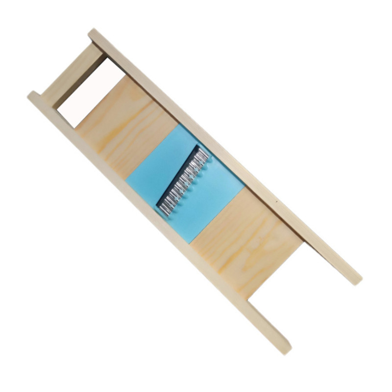 Masyvios medienos bulvių grotelių pjaustyklė Bulvių tinklinis gėlių daržovių pjaustyklė Gofruotas gėlių pjaustytuvas bangų peilis bulvių grotelių pjaustyklė