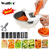WALFOS Magic Multifunctional Rotator Taietor de Legume Cu Cos de Scurgere Bucatarie Veggie Tocator Fructe Razatoare Slicer Drop Shipping