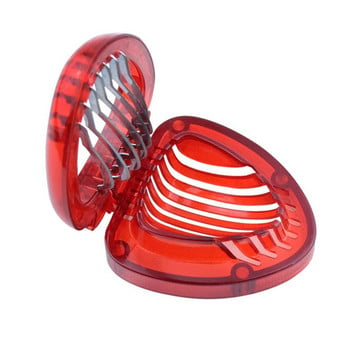 Strawberry Slicer Fruit Cutter Εργαλείο κοπής σαλάτας από ανοξείδωτο ατσάλι Strawberry cutter Fruit Slicer φορητό Gadgets κουζίνας