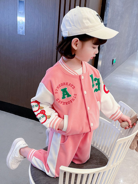 Dječji dvodijelni set s vezom za djevojčice