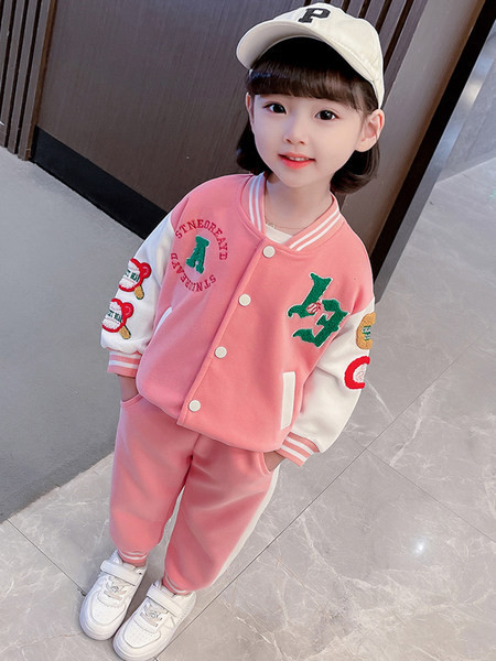 Dječji dvodijelni set s vezom za djevojčice