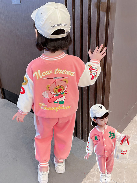 Dječji dvodijelni set s vezom za djevojčice