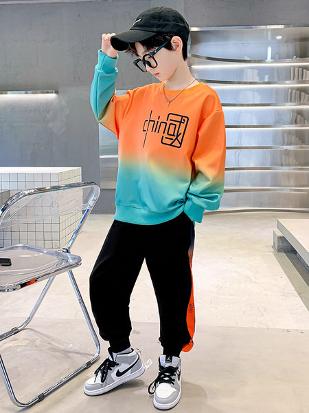 Set sport din doua piese in culori irizate pentru baieti