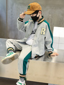 Set sport pentru copii pentru baieti cu fermoar si guler