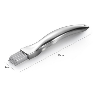 Virtuvės daugiafunkcis svogūnų peilių pjaustytuvas daržovių įrankis smulkintuvas Aštrus nerūdijantis susmulkintas žaliųjų svogūnų peilis pjaustyklė