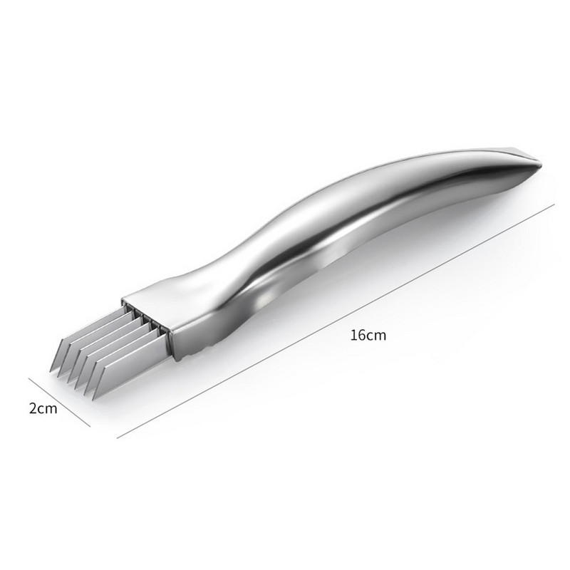 Virtuvės daugiafunkcis svogūnų peilių pjaustytuvas daržovių įrankis smulkintuvas Aštrus nerūdijantis susmulkintas žaliųjų svogūnų peilis pjaustyklė