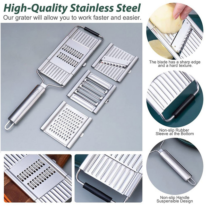 Răzătoare pentru tocator de legume varză, din oțel inoxidabil, de bucătărie, tăietor de mandolină, tocător multifuncțional, accesorii pentru casă