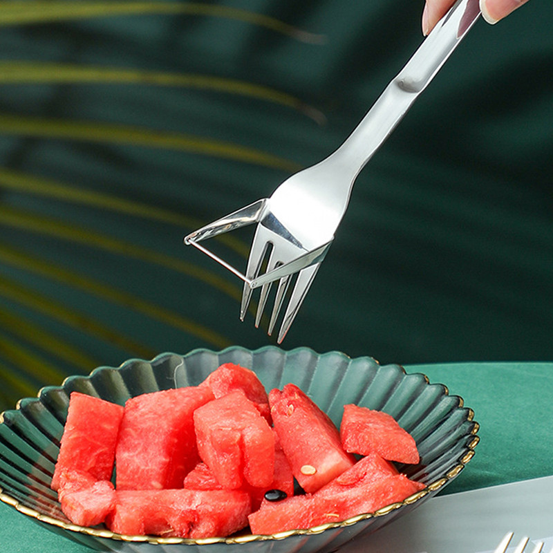 Rez lubenice od nehrđajućeg čelika Prijenosna vilica za voće Nož za rezanje Kuhinjski višenamjenski uređaji Kuhinjski pribor