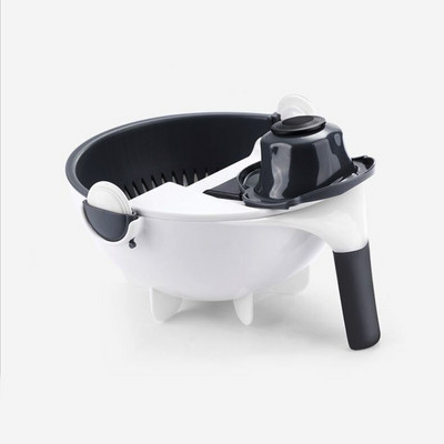 Kitchen Magic Višenamjenski rotirajući rezač povrća s košarom za odvod Kuhinjski sjeckalica voća Rende Alati za rezanje