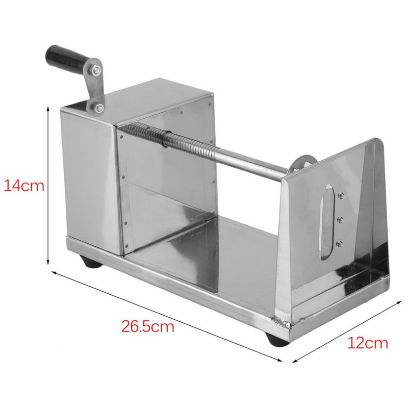 OUTAD rankinis nerūdijančio plieno susuktas spiralinis bulvių pjaustyklė French Fry Tornado bulvių bokštas vaisių ir daržovių pjaustytuvas Virtuvės įrankis