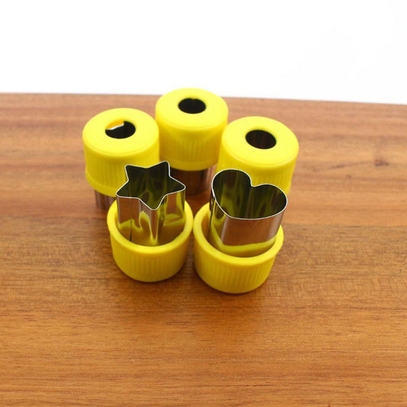 Virtuvės prietaisai 5 vnt. Daržovių pjaustytuvų formelių rinkinys „Pasidaryk pats“ sausainių pjaustyklės, gėlė vaikams, formos skanėstai maistui vaisių pjaustyklės formelės