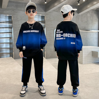 Vaivorykštės spalvos kišeninių kelnių ir palaidinių sportinis rinkinys berniukams