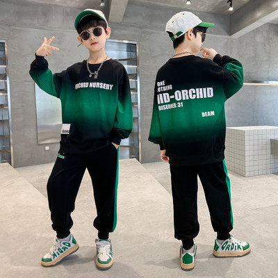 Vaivorykštės spalvos kišeninių kelnių ir palaidinių sportinis rinkinys berniukams