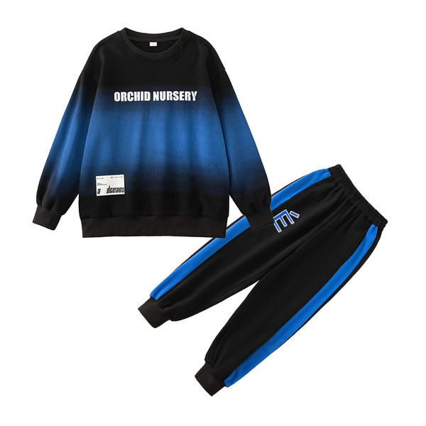 Vaivorykštės spalvos kišeninių kelnių ir palaidinių sportinis rinkinys berniukams