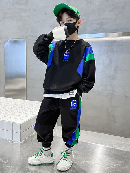 Set copii cu buzunar in doua culori