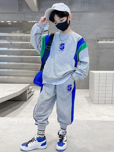 Set copii cu buzunar in doua culori