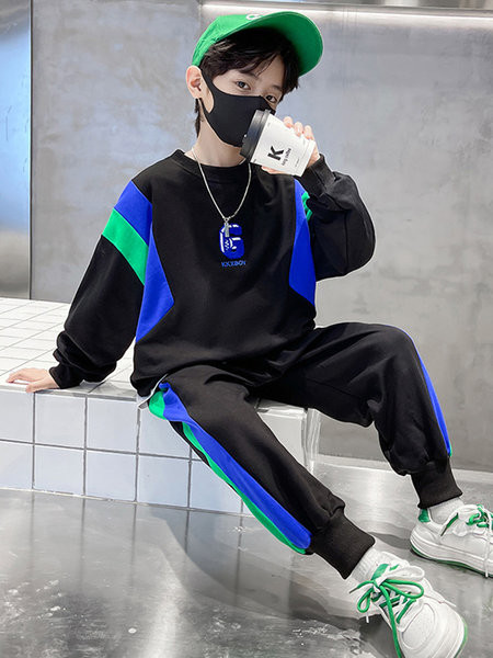 Set copii cu buzunar in doua culori