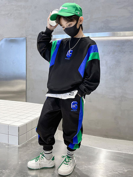 Set copii cu buzunar in doua culori