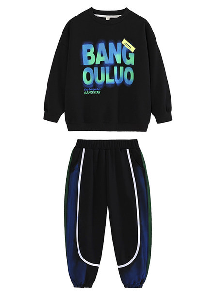 Sportinių kelnių ir palaidinių komplektas berniukui su raidėmis