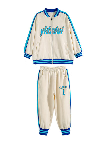 Set sport pentru copii pentru baieti cu imprimeu si decolteu in V