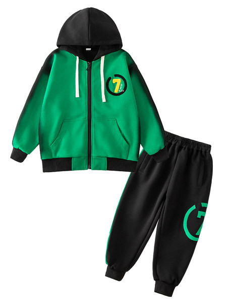 Komplet trenirke s kapuljačom i jaknom s printom za dječake