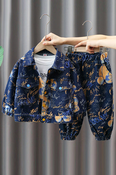 Set Blugi Casual Copii Pentru Baieti Cu Imprimeu