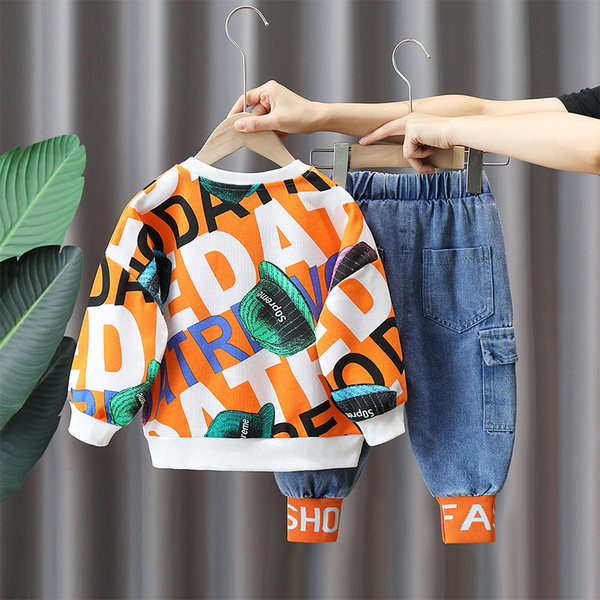 Dječji casual set s printom i vezicama