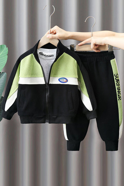 Set de pantaloni și jachete sport cu fermoar pentru băieți