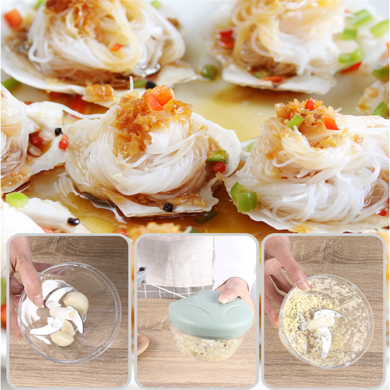 500/900 ml maisto česnako spaudimo smulkintuvas, rankinis česnako spaudimo vaisių smulkintuvas Daugiafunkcis mėsmalė daržovių pjaustytuvas virtuvės įrankis