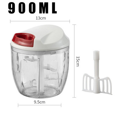 Daugiafunkcis aukštos kokybės naujas greitas dizaino daržovių vaisių smulkintuvas rankinis mėsmalės smulkintuvas česnako pjaustytuvas