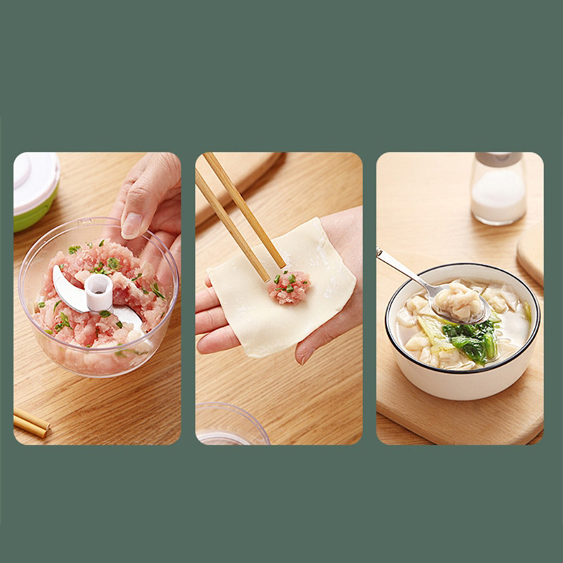 Nešiojamas daržovių ir maisto pjaustytuvas, rankinis česnako traukiklis vaisių smulkintuvas Daugiafunkcis mėsmalė daržovių pjaustytuvas virtuvės įrankis