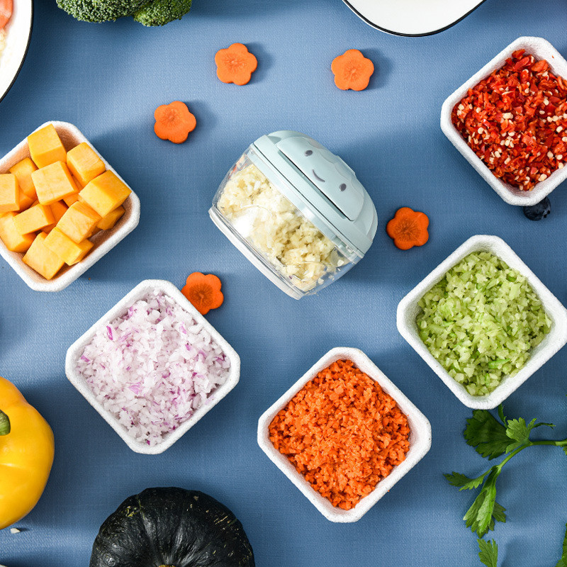 Mini főzőgép többfunkciós kézi húzós fokhagymaprés Fokhagymanyomó kézi fokhagyma zúzás hálós fokhagyma készülék konyhai pu