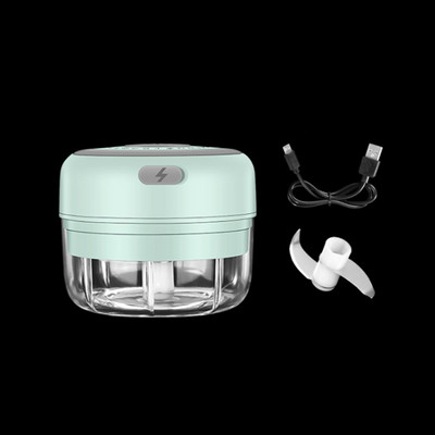 Tocător de legume Tocător de usturoi electric Tocător de tocat ustensile de bucătărie durabile Tocător robust Încărcare USB Mini concasor de chili proaspăt