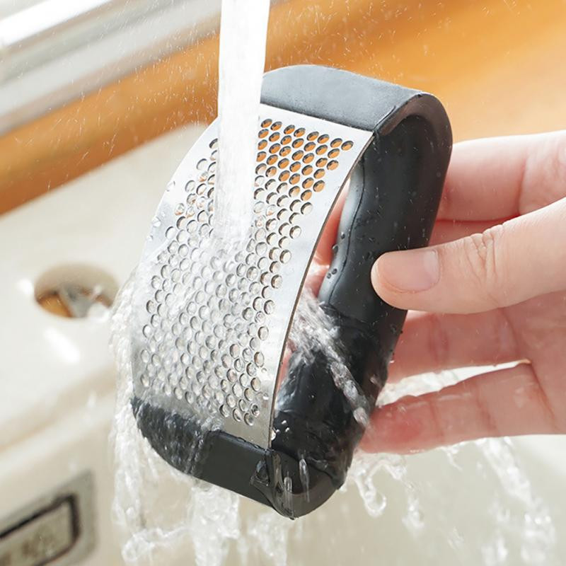 Presă multifuncțională pentru usturoi, din oțel inoxidabil, pentru usturoi, pentru ghimbir, pentru bucătărie, de mână, cu rulare, unelte pentru legume, gadgeturi de bucătărie