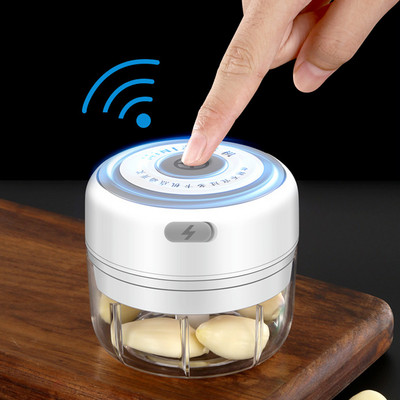 Безжична преносима електрическа мини трошачка за чесън Машър USB зареждане Храна Лук Чопър Резачка за зеленчуци Кухненски джаджи
