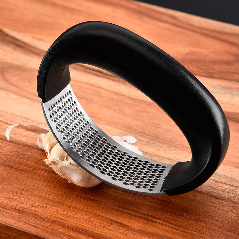 Presă de usturoi din oțel inoxidabil 2022, mașină de tocat usturoi manual, unelte pentru tocat usturoi, instrumente curbe pentru fructe, legume, gadgeturi de bucătărie