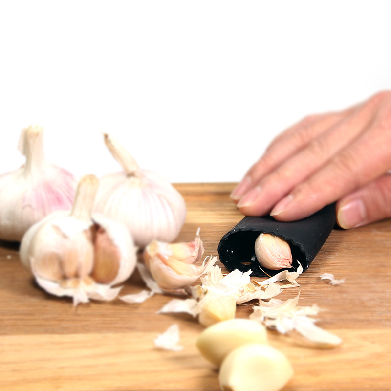 Konyhai alumínium fokhagymaprés készlet szilikoncső hengerrel, Leeseph többfunkciós főzőeszközök