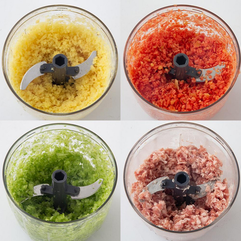 Novi 500/900 ML Snažni mlin za meso Ručna sjeckalica za hranu Sjeckalica za mljevenje Mikser Blender za usitnjavanje mesa Voće Povrće Orašasti plodovi Sjeckalice