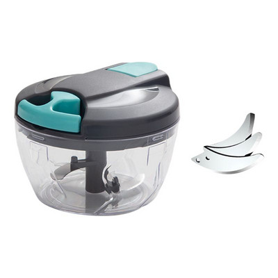 Mini kézi zöldségaprító, 3 pengés/5 pengés kézi mixer húshagyma salátához gyömbéres gyümölcs fokhagyma aprításhoz könnyű