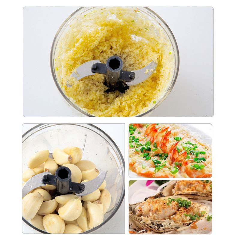 Mini kézi zöldségaprító, 3 pengés/5 pengés kézi mixer húshagyma salátához gyömbéres gyümölcs fokhagyma aprításhoz könnyű